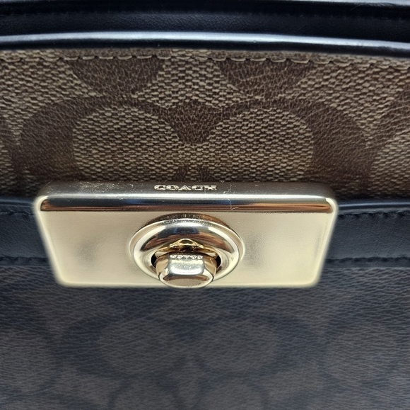 NWT Coach Lane Carryall In Block Signature Coated Canvas C8596 - Picture 2 of 16